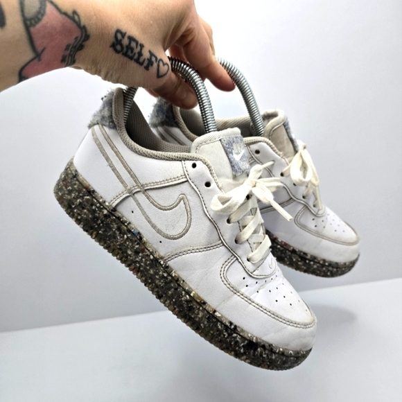 Nike Other - Nike | AF1s GS Recycled 'Wool White Pack' leather low-top sneakers | KIDS 2